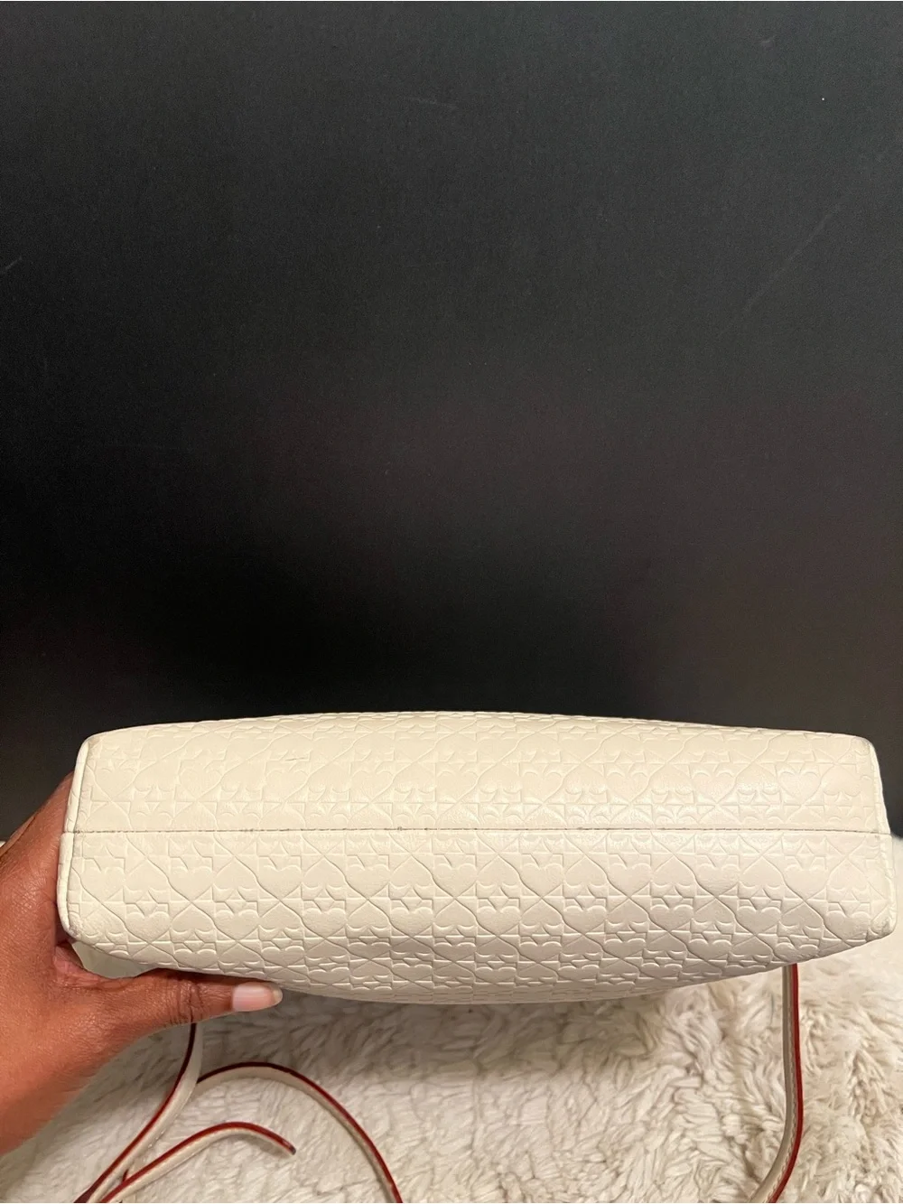 kate spade New York Penn Place Keisha Cream Embossed Leather Crossbody Bag